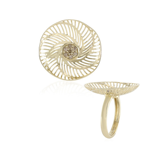 Anillo en oro con Diamante champán I2 (Ornaments by de Melo)