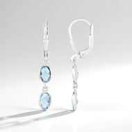 Orecchini in argento con Topazio Blu Cielo
