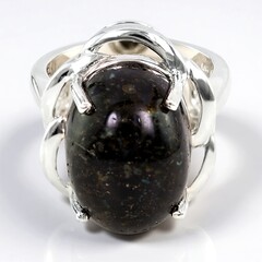 Anello in argento con Opale Leopardo