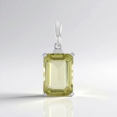 Ciondolo in argento con Quarzo Limone