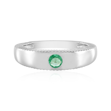 Anillo en plata con Esmeralda de Rusia (SAELOCANA)