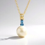 Collana in argento con Perla d'Acqua Dolce Bianca (Gems en Vogue)