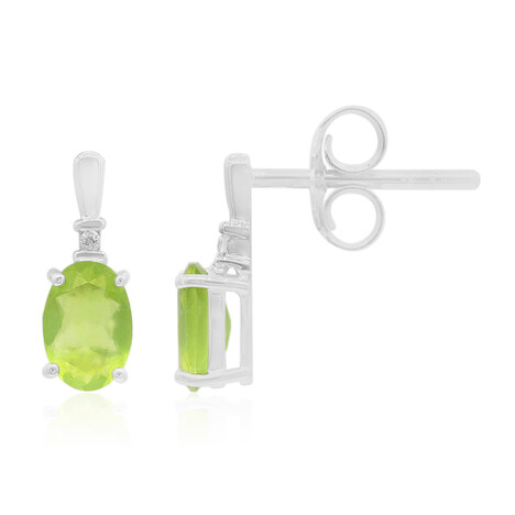 Brasilianischer Grüner Opal-Silberohrringe