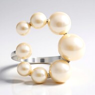 Anello in argento con Perla d'Acqua Dolce Bianca (TPC)