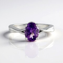 Anello in argento con Ametista del Marocco