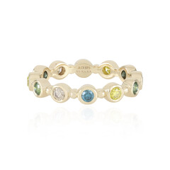 Gouden ring met I2 Bruine Diamanten
