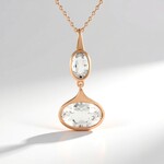 Collana in argento con Quarzo Bianco (KM by Juwelo)
