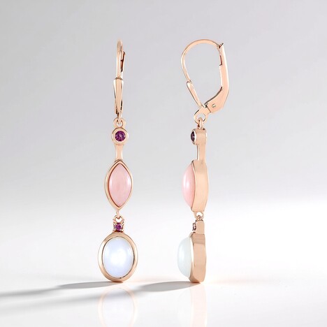 Orecchini in argento con Pietra di Luna Bianca (KM by Juwelo)