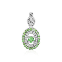 Pendentif en argent et Tsavorite de Tanzanie