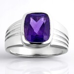 Anello in argento con Ametista Siberiana