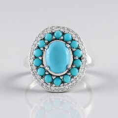 Anello in argento con Turchese Sleeping Beauty