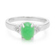 Bague en argent et Chrysoprase impériale