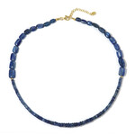 Zilveren halsketting met Nepal Kyanieten