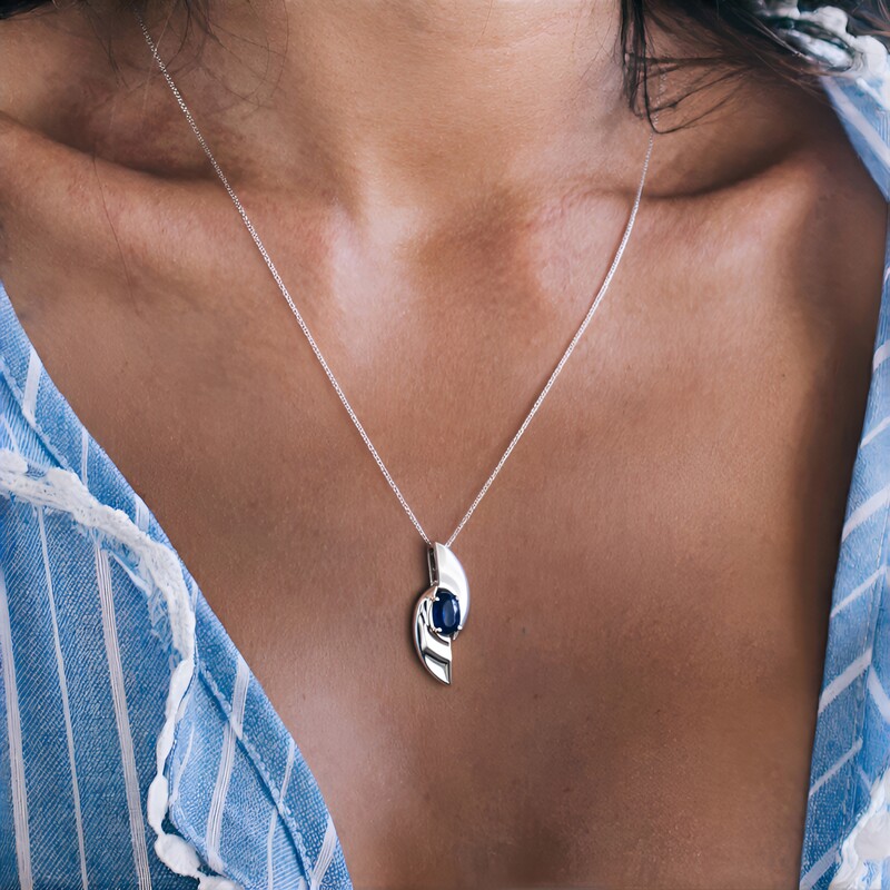 Ciondolo in argento con Cianite del Nepal (Pallanova)