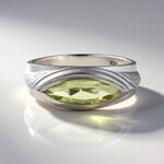 Anello in argento con Quarzo Ouro Verde (MONOSONO COLLECTION)