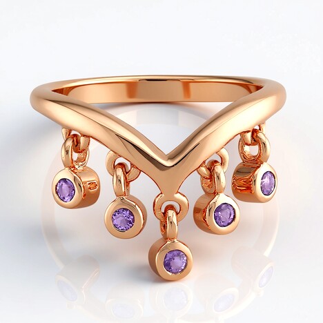Anello in argento con Ametista (M de Luca)