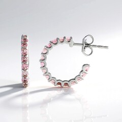 Orecchini in argento con Tormalina Rosa Nigeriana