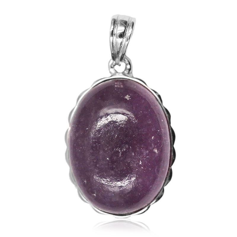 AMETISTA - Ametista grezza con catenina placcata argento, dimensioni 1