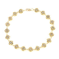 I2 Champagner-Brillant-Goldarmband (Ornaments by de Melo)