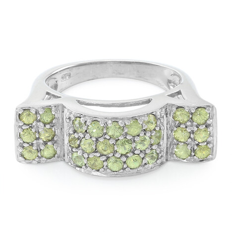 Demantoid Silver Ring