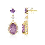 Orecchini in argento con Fluorite Viola