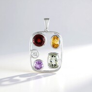 Colgante en plata con Amatista verde (de Melo Essence)