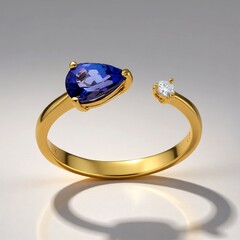 Anello in oro con Tanzanite AAA