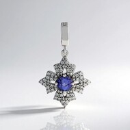 Pendentif en argent et Tanzanite
