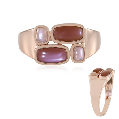 Zilveren ring met Chocolade Maanstenen (KM by Juwelo)
