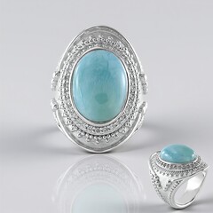 Anello in argento con Larimar (Dallas Prince Designs)