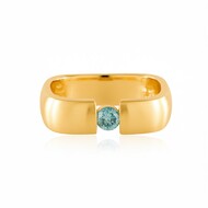 Himmelblauer I2 Brillant-Silberring (de Melo Essence)