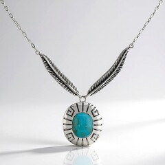 Collana in argento con Turchese Kingman Mohave Blu (Jones Lee)