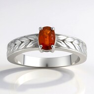 Anello in argento con Cianite Arancione