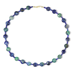Collana in argento con Malachite Azzurrite