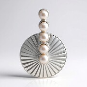 Pendentif en argent et Perle de culture d'eau douce argentée (MONOSONO COLLECTION)