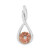 Pfirsichfarbener Mystik-Topas-Silberanhänger