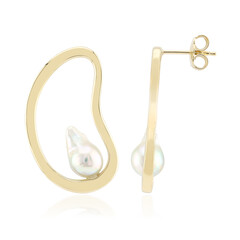 Pendientes en plata con Perla Akoya de platino (TPC)