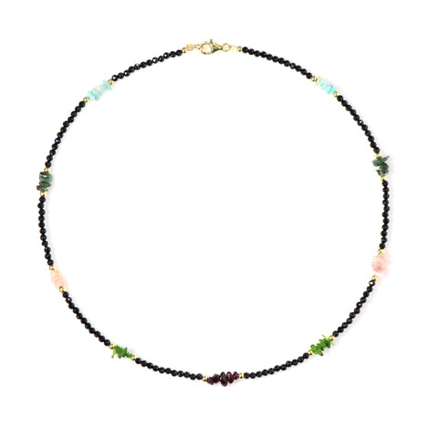 Edelstein-Silberhalskette