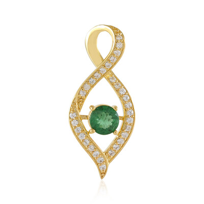 Pendentif en argent et Apatite verte