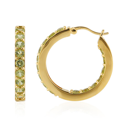 Boucles d'oreilles en argent et Péridot de Birmanie