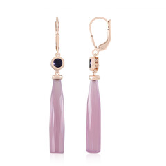 Pendientes en plata con Calcedonia lavanda (KM by Juwelo)