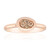 9K SI1 Argyle Rose De France Diamond Gold Ring (Annette)