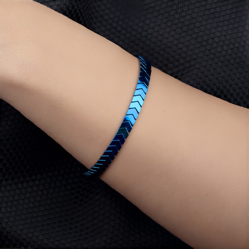 Blauer Hämatit-Armband