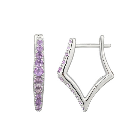 Lavendel-Amethyst-Silberohrringe