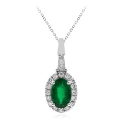 10K AAA Zambian Emerald Gold Necklace