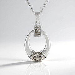 Collana in argento con Diamante Cioccolato I2
