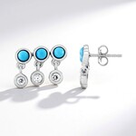 Sleeping Beauty Turquoise Silver Earrings (Faszination Türkis)