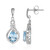 Himmelblauer Topas-Silberohrringe