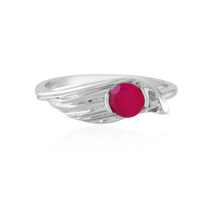 Anillo en plata con Calcedonia frambuesa (SAELOCANA)