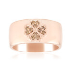 Zilveren ring met I1 Argyle-Rose de France diamanten (Annette)